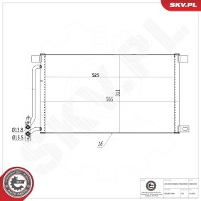 Comprar Condensador, aire acondicionado de ESEN SKV 86SKV186 a bajo precio de 53,38 €