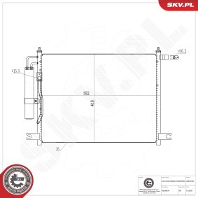 Achetez des Condenseur, climatisation ESEN SKV 86SKV302 à prix pour 95,27 €