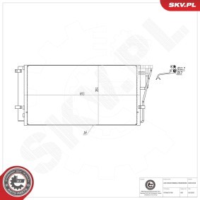 Comprar Condensador, aire acondicionado de ESEN SKV 86SKV528 a bajo precio de 108,89 €