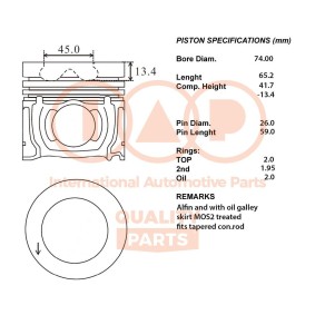 Kolben 100-04051 von IAP QUALITY PARTS günstig für 466,63 € online kaufen