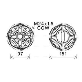 Comprar Embrague, ventilador del radiador de AVA COOLING SYSTEMS BWC392 a bajo precio de 176,52 €