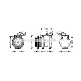Compre Compressor de ar condicionado de AVA COOLING SYSTEMS online para Dyna 200 Camião de plataforma / Chassis a preços moderados