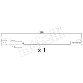 Acquista Sensore di usura delle pastiglie freni da METELLI SU.424 a buon mercato per soli 13,89 €