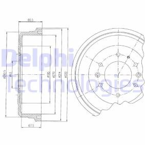 Achetez des Tambour de frein DELPHI BF470 à prix pour 78,20 €
