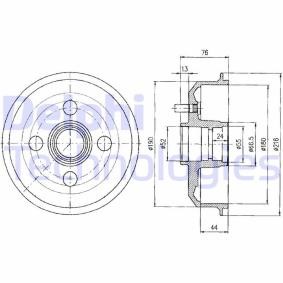 Achetez des Tambour de frein DELPHI BF329 à prix pour 47,13 €
