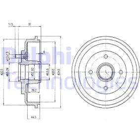 Achetez des Tambour de frein de chez DELPHI en ligne pour Focus Mk1 Break (DNW) à prix modérés