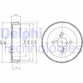 Achetez des Tambour de frein DELPHI BF411 à prix pour 38,14 €