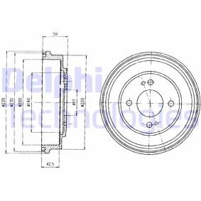 Achetez des Tambour de frein de chez DELPHI en ligne pour Escort Mk6 Berline (GAL, AFL) à prix modérés
