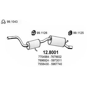 Köp Mitten- / bakljuddämpare av ASSO 12.8001 till det låga priset 1069,58 kr