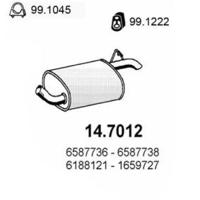 Compre Silenciador de escape de ASSO online para Fiesta Mk3 Courier (F3L, F5L) a precios moderados