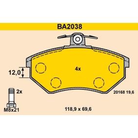 Comprar Juego de pastillas de freno de Barum BA2038 a bajo precio de 45,86 €