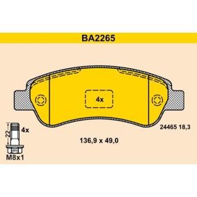 Comprar Juego de pastillas de freno de Barum BA2265 a bajo precio de 84,73 €