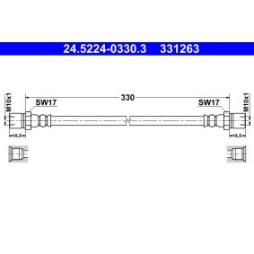 Comprar Latiguillo de freno de ATE 24.5224-0330.3 a bajo precio de 23,39 €