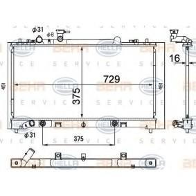 Kühler, Motorkühlung 8MK 376 790-381 von HELLA günstig für 183,26 € online kaufen