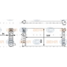 Kühler, Motorkühlung 8MK 376 713-724 von HELLA günstig für 56,47 € online kaufen