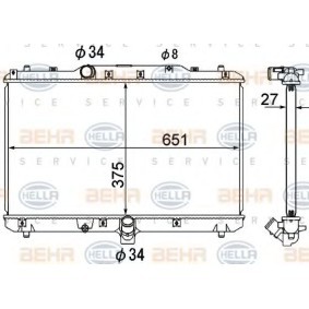 Kühler, Motorkühlung 8MK 376 790-251 von HELLA günstig für 203,37 € online kaufen