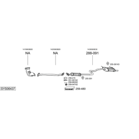 Achetez des Silencieux intermédiaire de chez BOSAL en ligne pour Omega A Berline (V87) à prix modérés