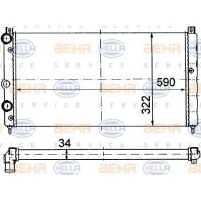 Kühler, Motorkühlung 8MK 376 714-594 von HELLA günstig für 91,31 € online kaufen