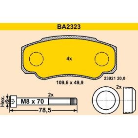 Comprar Juego de pastillas de freno de Barum BA2323 a bajo precio de 94,55 €