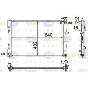 Kühler, Motorkühlung für MITSUBISHI von HELLA