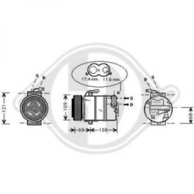 Achetez des Compresseur de climatisation DIEDERICHS 7180501 à prix pour 325,58 €