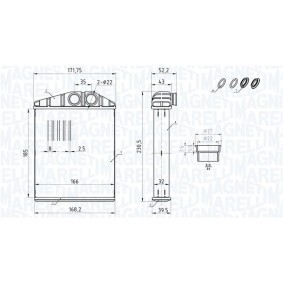 Compre Radiador, arrefecimento do motor da MAGNETI MARELLI 350213141300 a um preço baixo por 208,49 €