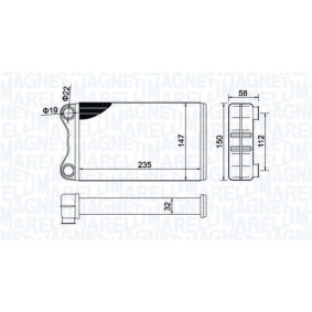 Compre Radiador, arrefecimento do motor da MAGNETI MARELLI 350213141100 a um preço baixo por 207,39 €