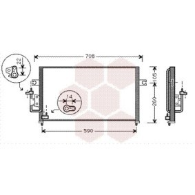 Compre Condensador de ar condicionado de VAN WEZEL online para LANTRA II (J-2) a preços moderados
