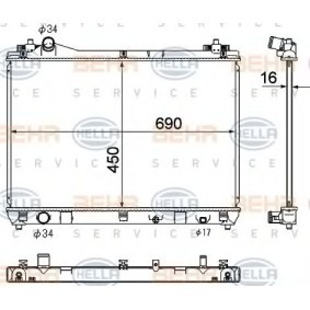 Kühler, Motorkühlung 8MK 376 790-241 von HELLA günstig für 220,62 € online kaufen