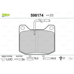 Comprar Juego de pastillas de freno de VALEO 598174 a bajo precio de 40,89 €