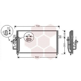 Compre Condensador de ar condicionado de VAN WEZEL online para LANTRA II (J-2) a preços moderados