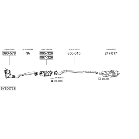 Compre Silenciador de escape de BOSAL online para Fiorino Furgón (127_) a precios moderados