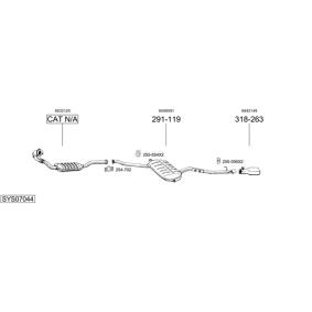 Acquista Silenziatore centrale da BOSAL online per Sunny III Van (Y10) a prezzi moderati