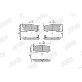 Compre Pastilhas de travão da JURID 572608J a um preço baixo por 30,39 €