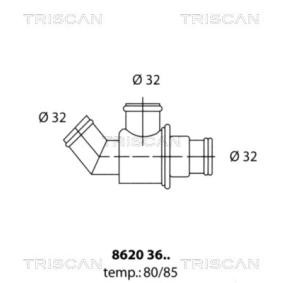 Kühlwasserthermostat 8620 3685 von TRISCAN günstig für 23,05 € online kaufen