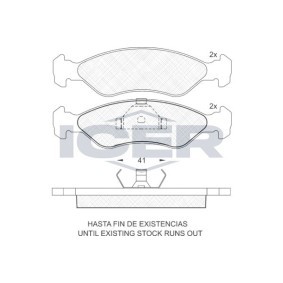 Achetez des Plaquettes de frein ICER 140740 à prix pour 12,53 €