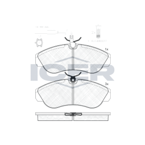 Achetez des Plaquettes de frein ICER 141003 à prix pour 26,84 €
