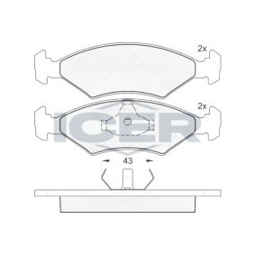 Achetez des Plaquettes de frein ICER 180329 à prix pour 18,41 €