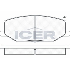 Achetez des Plaquettes de frein ICER 180468 à prix pour 21,01 €