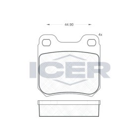 Achetez des Plaquettes de frein ICER 180692 à prix pour 18,08 €