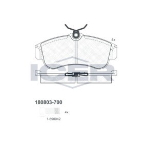 Achetez des Plaquettes de frein ICER 180803-700 à prix pour 15,72 €