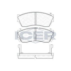 Achetez des Plaquettes de frein ICER 180811 à prix pour 25,74 €