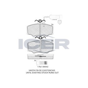 Comprar Juego de pastillas de freno de ICER 180869-700 a bajo precio de 21,00 €