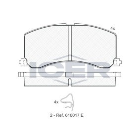 Achetez des Plaquettes de frein ICER 181116 à prix pour 25,77 €