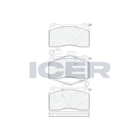 Comprar Juego de pastillas de freno de ICER 181279 a bajo precio de 23,28 €