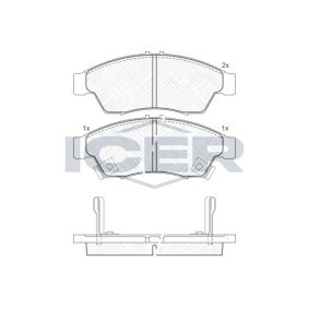 Achetez des Plaquettes de frein ICER 181453 à prix pour 22,30 €