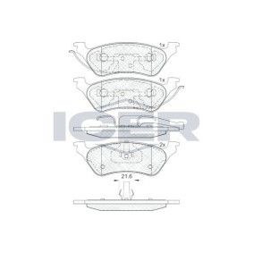 Achetez des Plaquettes de frein ICER 181564 à prix pour 20,24 €