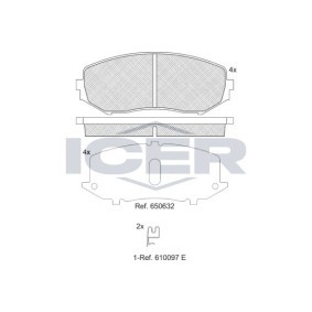 Achetez des Plaquettes de frein ICER 181747 à prix pour 31,53 €