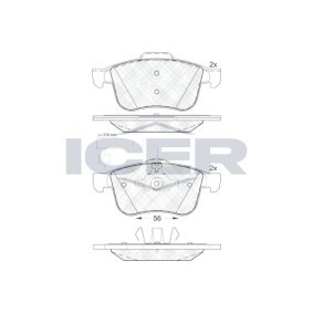 Comprar Juego de pastillas de freno de ICER 181772 a bajo precio de 37,88 €
