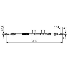 Compre Cabo de aço, travão de estacionamento da BOSCH 1 987 482 447 a um preço baixo por 32,82 €